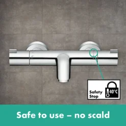 Hansgrohe Ecostat 1001 CL Thermostatic Exposed Bath Shower Mixer 7 Hansgrohe Ecostat 1001 CL Thermostatic Exposed Bath Shower Mixer -Faucet Shop 13201000 d2