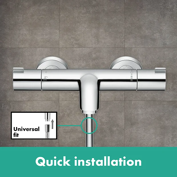 Hansgrohe Ecostat 1001 CL Thermostatic Exposed Bath Shower Mixer 1 Hansgrohe Ecostat 1001 CL Thermostatic Exposed Bath Shower Mixer