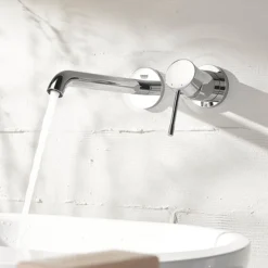 Grohe Essence Wall Mounted Basin Mixer Tap - Chrome -Faucet Shop 19408001 d1
