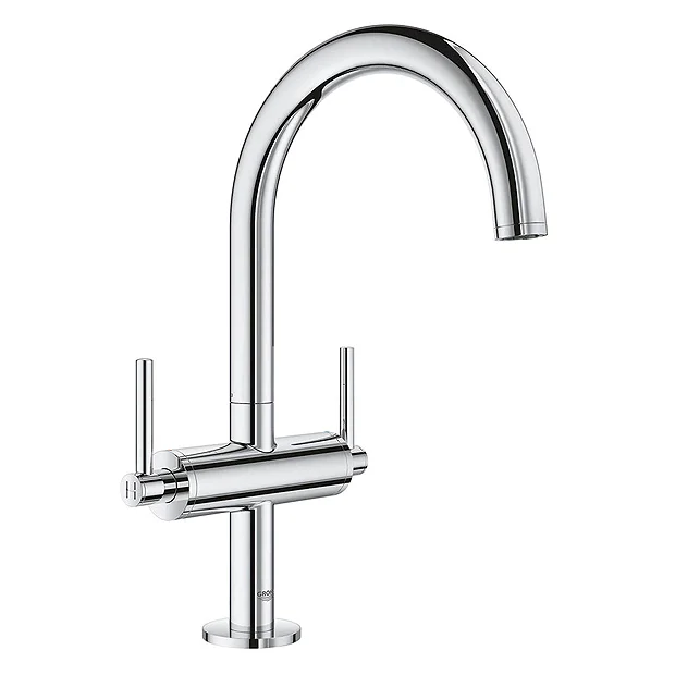 Grohe Atrio Lever L-Size Mono Basin Mixer With Click Clack Waste - Chrome 2 Grohe Atrio Lever L-Size Mono Basin Mixer With Click Clack Waste - Chrome - Image 2