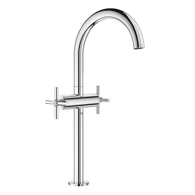 Grohe Atrio Crosshead XL-Size Mono Basin Mixer With Click Clack Waste - Chrome 2 Grohe Atrio Crosshead XL-Size Mono Basin Mixer With Click Clack Waste - Chrome - Image 2