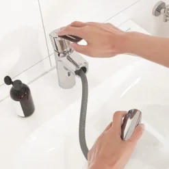 Grohe QuickFix Start Mono Basin Mixer With Pull Out Spout + Push-Open Waste -Faucet Shop 24205003 d3