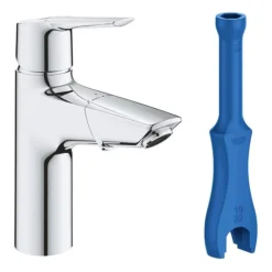 Grohe QuickFix Start Mono Basin Mixer With Pull Out Spout + Push-Open Waste -Faucet Shop 24205003 d5