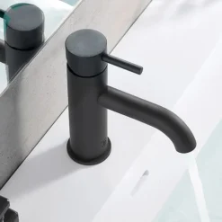 JTP Vos Matt Black Single Lever Basin Mixer