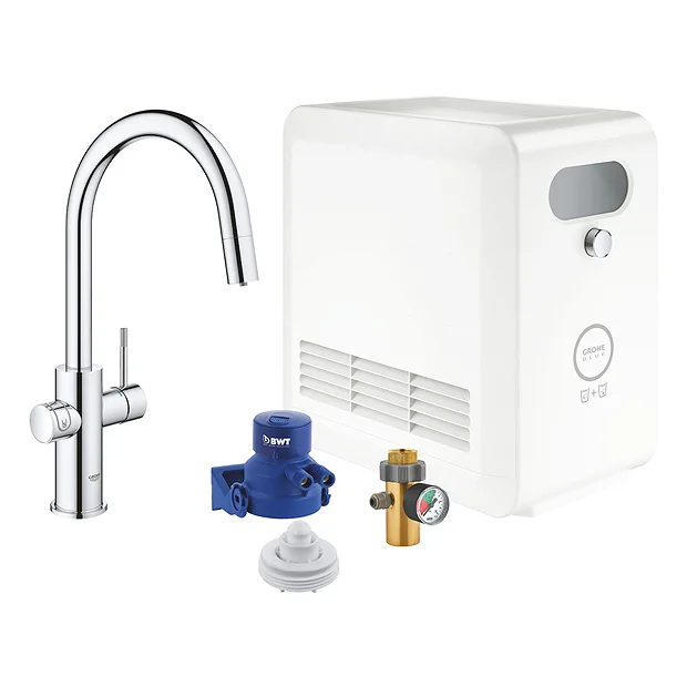 Grohe Blue Professional Duo Starter Kit C-Spout With Pull-Out Spray - Chrome 2 Grohe Blue Professional Duo Starter Kit C-Spout With Pull-Out Spray - Chrome - Image 2