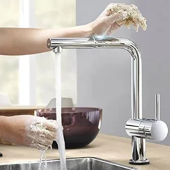 Grohe Minta Touch Electronic Kitchen Sink Mixer With Pull Out Spray - Chrome -Faucet Shop 31360001 d2