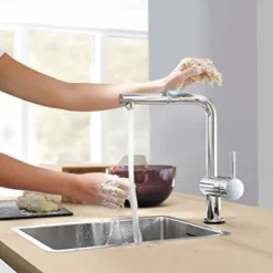 Grohe Minta Touch Electronic Kitchen Sink Mixer With Pull Out Spray - Chrome -Faucet Shop 31360001 d3