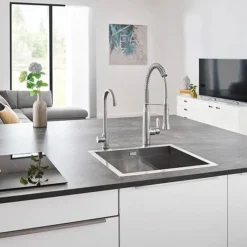 Grohe High C-Spout Mono Blue Home Starter Kit - Stainless Steel -Faucet Shop 31498dc0 d1