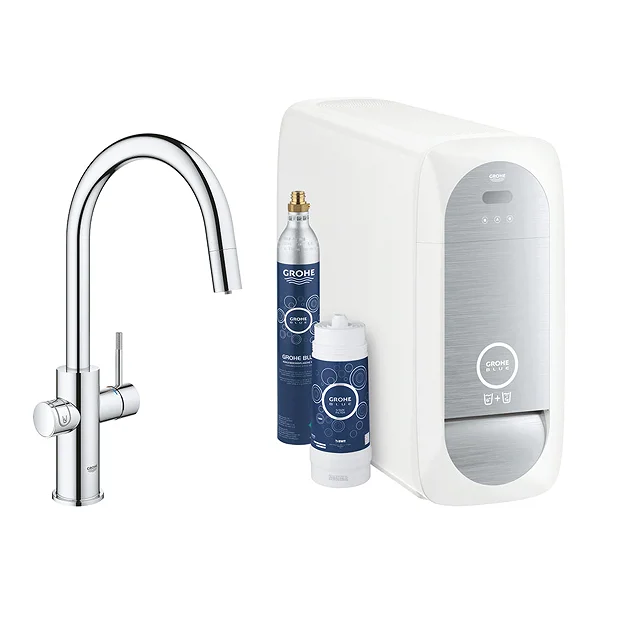 Grohe Blue Home Duo Starter Kit C-Spout With Pull-Out Spray - Chrome 2 Grohe Blue Home Duo Starter Kit C-Spout With Pull-Out Spray - Chrome - Image 2