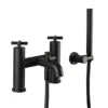 JTP Solex Matt Black Bath Shower Mixer With Shower Kit