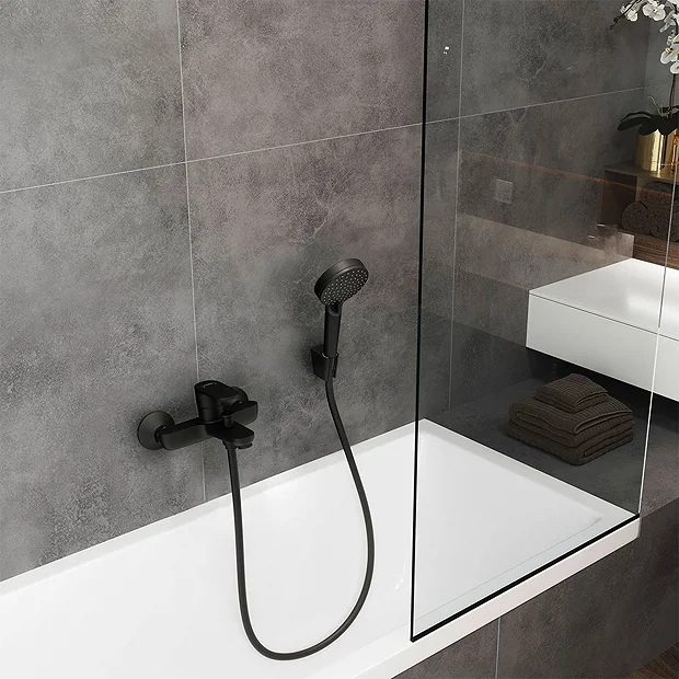 Hansgrohe Vernis Blend Exposed Single Lever Bath Shower Mixer - Matt Black 3 Hansgrohe Vernis Blend Exposed Single Lever Bath Shower Mixer - Matt Black - Image 3