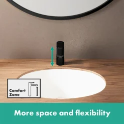 Hansgrohe Vernis Blend Single Lever Basin Mixer 100 With Pop-up Waste - Matt Black -Faucet Shop 71551670ai2