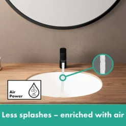 Hansgrohe Vernis Blend Single Lever Basin Mixer 100 With Pop-up Waste - Matt Black