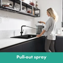Hansgrohe Talis M54 270 Single Lever Kitchen Mixer With Pull Out Spray And SBox - Matt Black 8 Hansgrohe Talis M54 270 Single Lever Kitchen Mixer With Pull Out Spray And SBox - Matt Black -Faucet Shop 72809670 d1n
