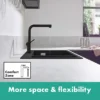 Hansgrohe Talis M54 270 Single Lever Kitchen Mixer With Pull Out Spray And SBox - Matt Black