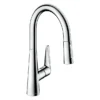 Hansgrohe Talis M51 Single Lever Kitchen Mixer 200 With Pull Out Spray - Chrome