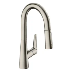 Hansgrohe Talis M51 Single Lever Kitchen Mixer 160 With Pull Out Spray - Stainless Steel