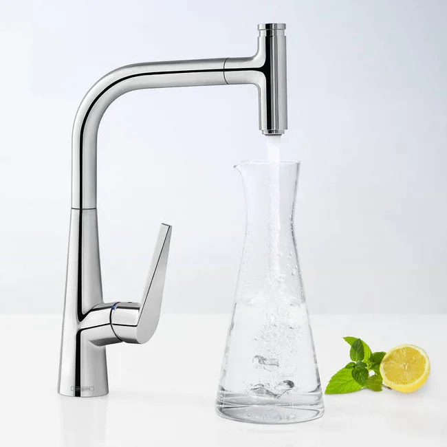Hansgrohe Talis Select M51 Single Lever Kitchen Mixer 300 With Pull Out Spray - Stainless Steel 1 Hansgrohe Talis Select M51 Single Lever Kitchen Mixer 300 With Pull Out Spray - Stainless Steel