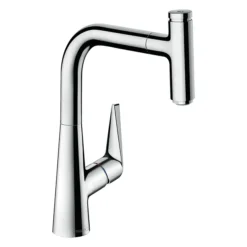 Hansgrohe Talis Select M51 Single Lever Kitchen Mixer 220 With Pull Out Spray - Chrome