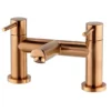 Arezzo Round Brushed Bronze Bath Filler Tap