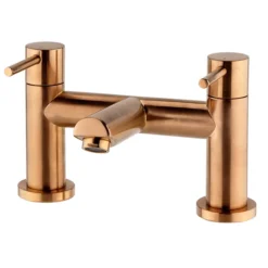 Arezzo Round Brushed Bronze Bath Filler Tap