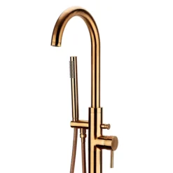 Arezzo Brushed Bronze Freestanding Bath Tap With Shower Mixer 6 Arezzo Brushed Bronze Freestanding Bath Tap With Shower Mixer -Faucet Shop abrzrfst d1