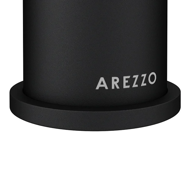 Arezzo Fluted Round Matt Black Bath Filler Tap 5 Arezzo Fluted Round Matt Black Bath Filler Tap - Image 5