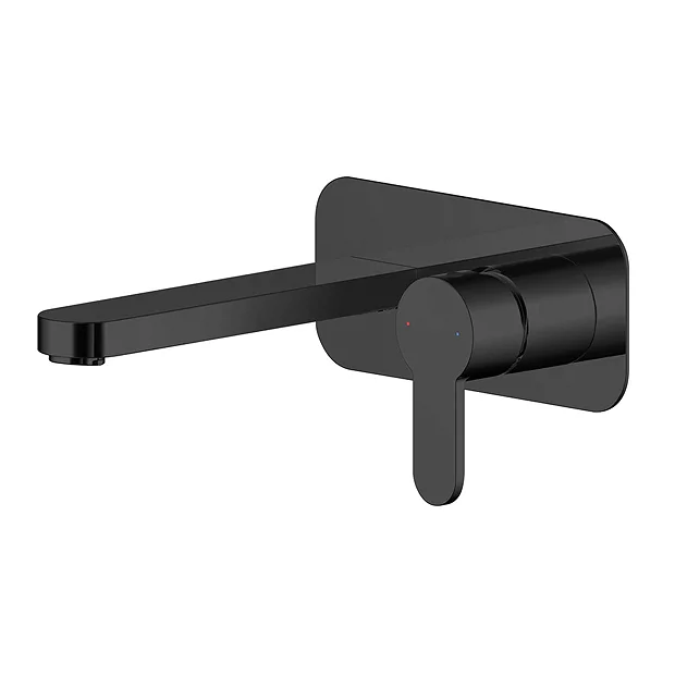 Toreno Round Black Wall Mounted Basin Mixer 2 Toreno Round Black Wall Mounted Basin Mixer - Image 2
