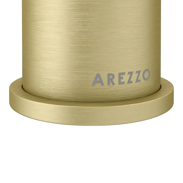 Arezzo Fluted Round Brushed Brass Basin Mono Mixer 5 Arezzo Fluted Round Brushed Brass Basin Mono Mixer - Image 5