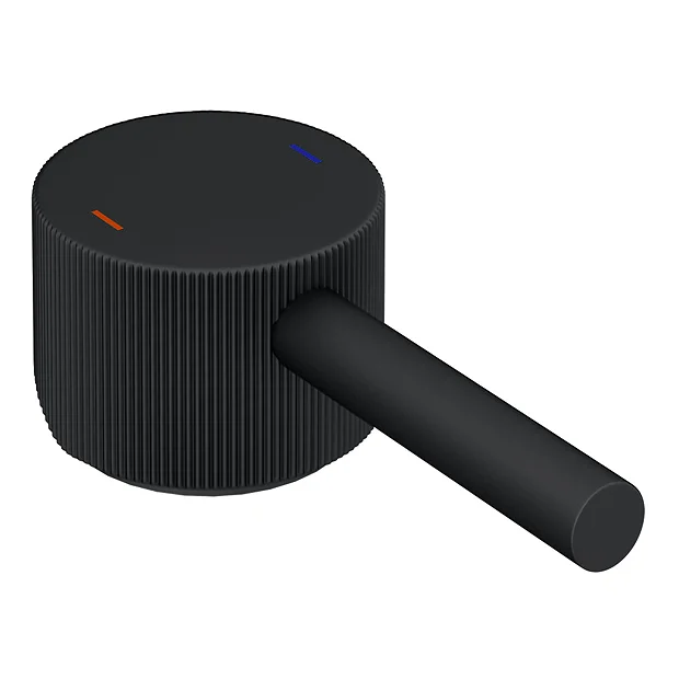 Arezzo Fluted Round Matt Black High Rise Mono Basin Mixer Tap 6 Arezzo Fluted Round Matt Black High Rise Mono Basin Mixer Tap - Image 6