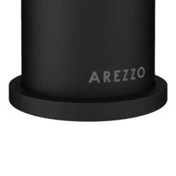 Arezzo Fluted Round Matt Black High Rise Mono Basin Mixer Tap