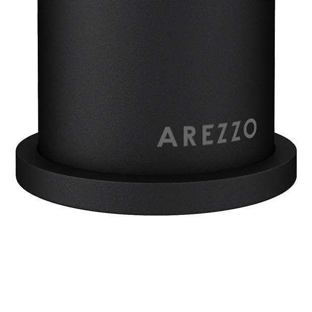 Arezzo Fluted Round Matt Black High Rise Mono Basin Mixer Tap 1 Arezzo Fluted Round Matt Black High Rise Mono Basin Mixer Tap