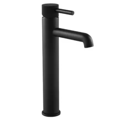 Arezzo Fluted Round Matt Black High Rise Mono Basin Mixer Tap 8 Arezzo Fluted Round Matt Black High Rise Mono Basin Mixer Tap -Faucet Shop az2ltmbf nd1