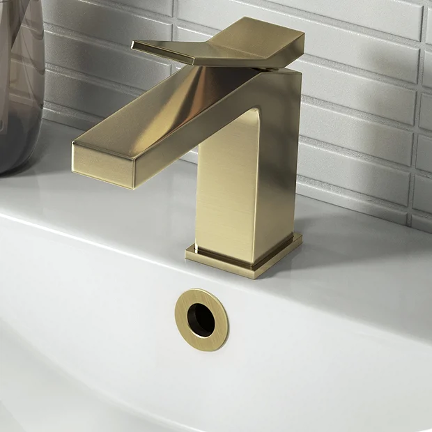 Arezzo Leva Mono Basin Mixer Tap Brushed Brass 1 Arezzo Leva Mono Basin Mixer Tap Brushed Brass