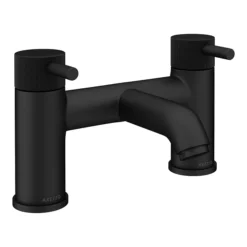 Arezzo Fluted Round Matt Black Bath Filler Tap 8 Arezzo Fluted Round Matt Black Bath Filler Tap -Faucet Shop az7tmbf d5