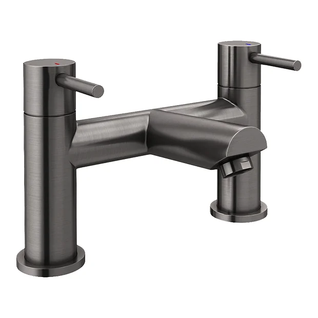 Arezzo Round Gunmetal Grey Bath Filler Tap 2 Arezzo Round Gunmetal Grey Bath Filler Tap - Image 2