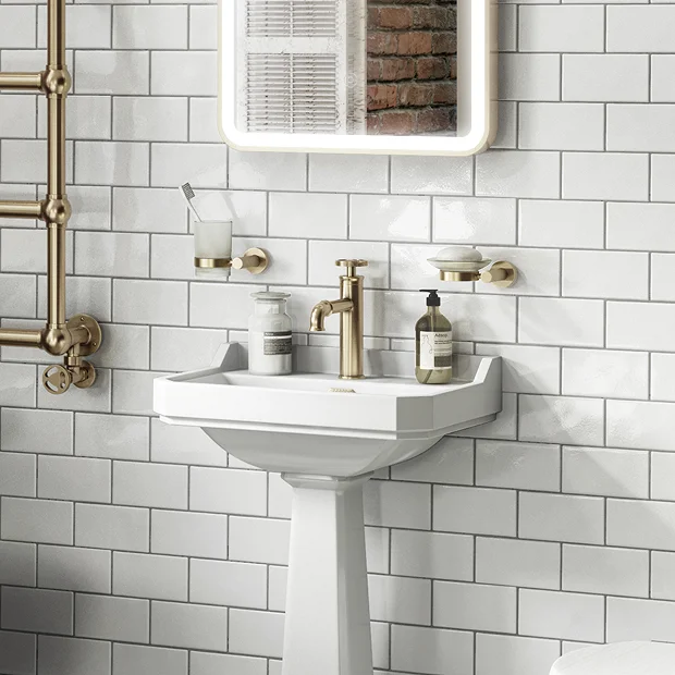 Arezzo Brushed Brass Industrial Style Mono Basin Mixer 1 Arezzo Brushed Brass Industrial Style Mono Basin Mixer