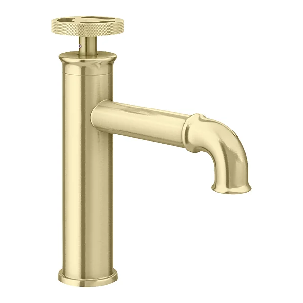 Arezzo Brushed Brass Industrial Style Mono Basin Mixer 4 Arezzo Brushed Brass Industrial Style Mono Basin Mixer - Image 4