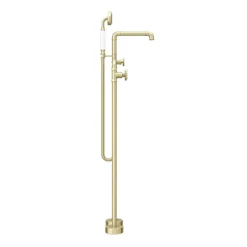 Arezzo Brushed Brass Industrial Style Freestanding Bath Shower Mixer Tap 9 Arezzo Brushed Brass Industrial Style Freestanding Bath Shower Mixer Tap -Faucet Shop azisbb05 n d3