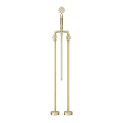 Arezzo Brushed Brass Industrial Style Freestanding Bath Shower Mixer Tap 10 Arezzo Brushed Brass Industrial Style Freestanding Bath Shower Mixer Tap -Faucet Shop azisbb05 n d4