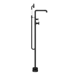 Arezzo Matt Black Industrial Style Freestanding Bath Shower Mixer Tap -Faucet Shop azisbk05 n d3