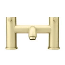 Arezzo Round Brushed Brass Bath Filler Tap 7 Arezzo Round Brushed Brass Bath Filler Tap -Faucet Shop azrbfbb d1