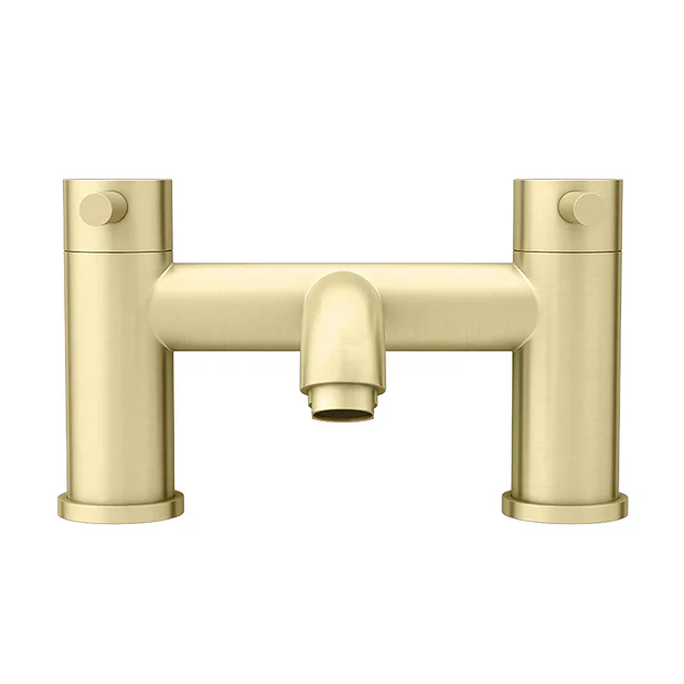 Arezzo Round Brushed Brass Bath Filler Tap 3 Arezzo Round Brushed Brass Bath Filler Tap - Image 3