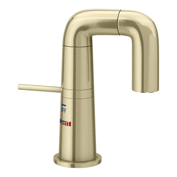 Arezzo Basin Mixer Tap With 360 Degree Rotating Spout Brushed Brass 2 Arezzo Basin Mixer Tap With 360 Degree Rotating Spout Brushed Brass - Image 2