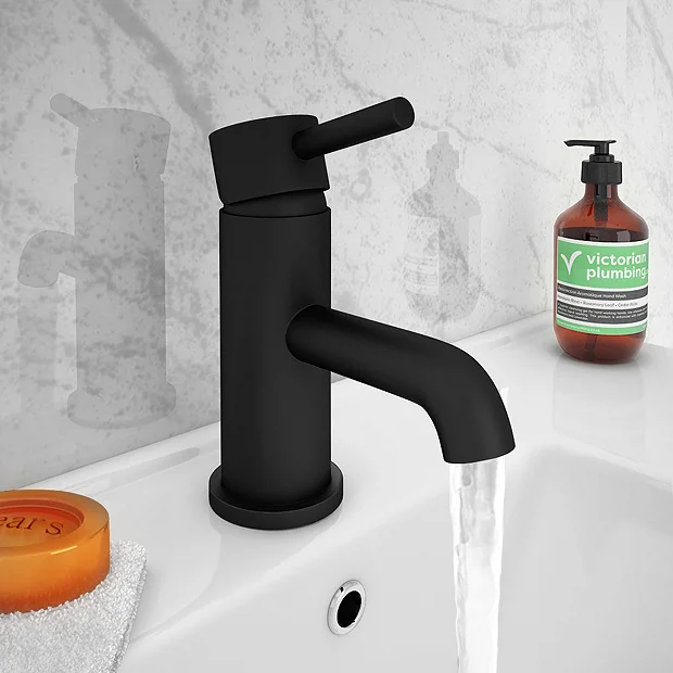 Arezzo Round Matt Black Tap Package (Bath + Basin Tap) 3 Arezzo Round Matt Black Tap Package (Bath + Basin Tap) - Image 3