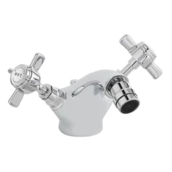 Bayswater White Crosshead Mono Bidet Mixer + Pop-Up Waste