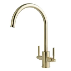 JTP Newbury Brushed Brass Dual Lever Kitchen Sink Mixer -Faucet Shop bbrn182 d1