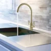 JTP Newbury Brushed Brass Dual Lever Kitchen Sink Mixer