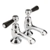 Hudson Reed Topaz Black Lever Bath Taps