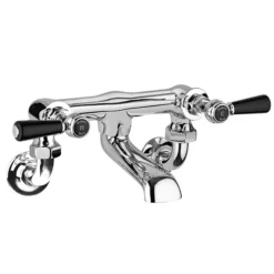 Hudson Reed Topaz Black Lever Wall Mounted Bath Filler